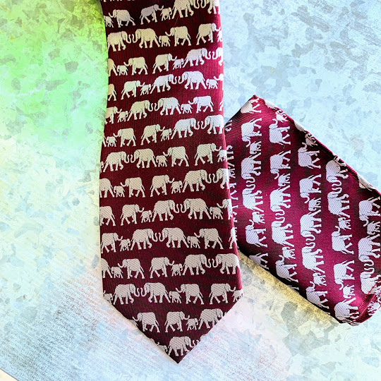 red elephant tie