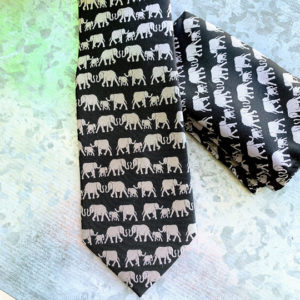 silk elephant tie