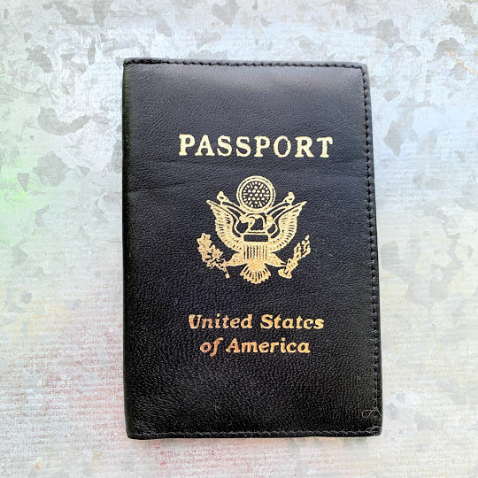 USA leather Passport holder